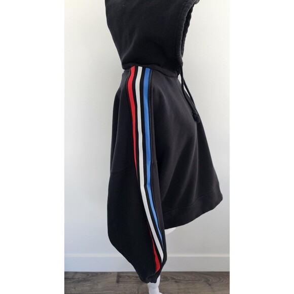 Womens Extra Large Adidas Adicolor Tricolor Trefoil Oversozed Crop Hoodie Black - Picture 7 of 12